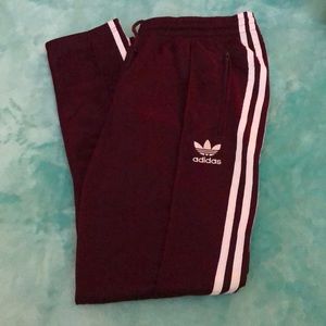 Maroon Adidas track pants Brand new